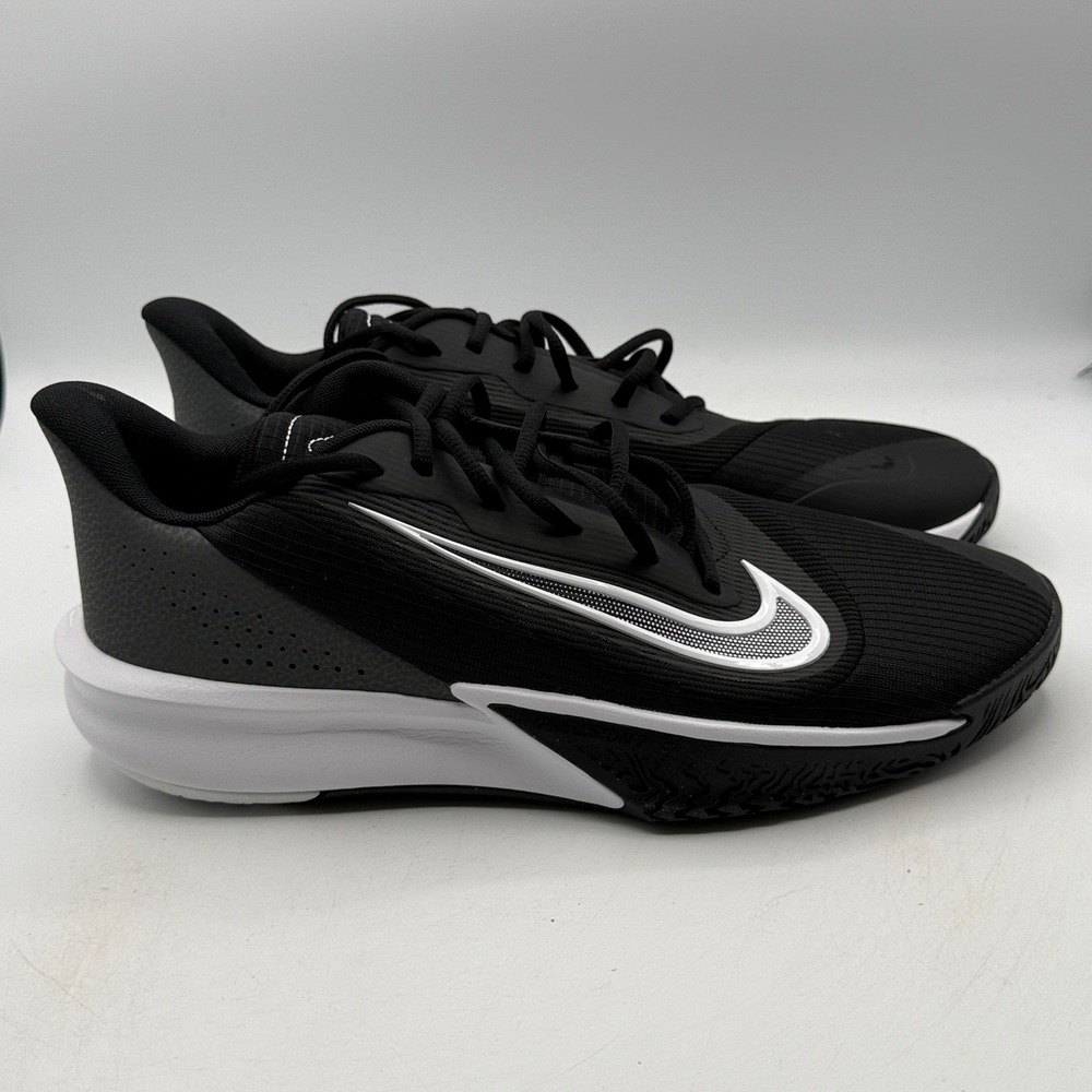 Nike Precision VII Shoes Mens 11.5 Black White Iron Grey Basketball FN4322-005